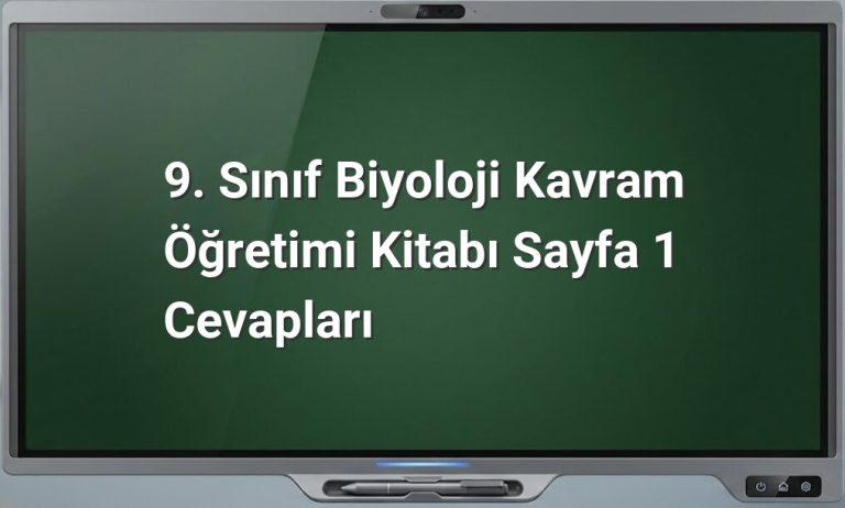 9. Sınıf Biyoloji Kavramları