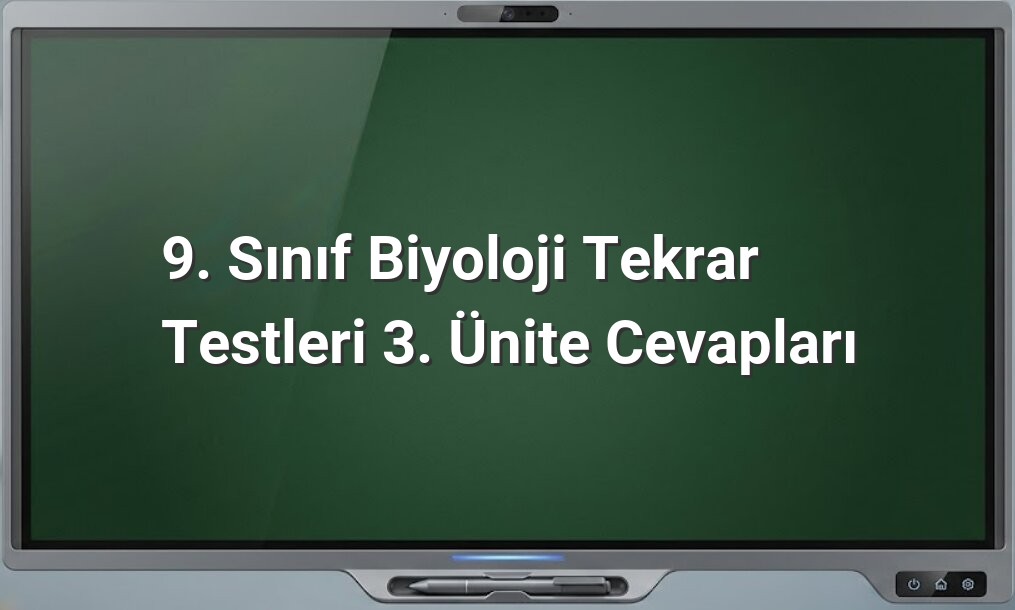 9. Sınıf Biyoloji Tekrar Testleri