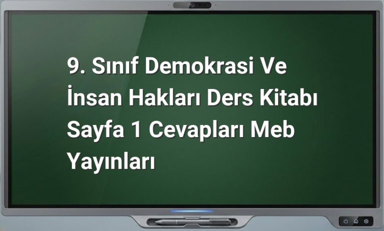 9. sınıf demokrasi ve insan hakları