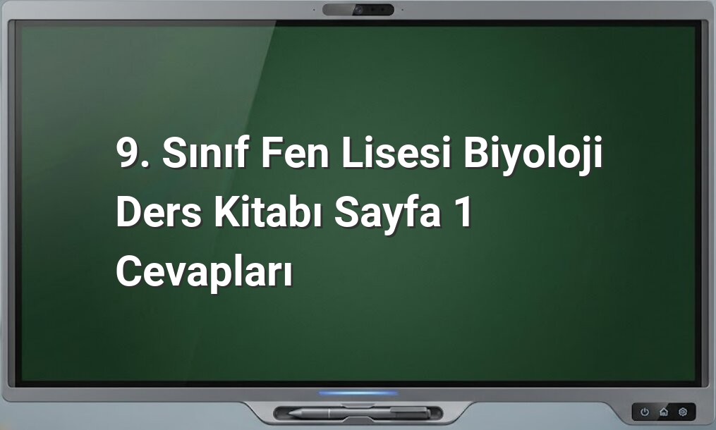 9. Sınıf Biyoloji Giriş