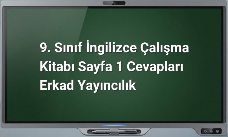 9. Sınıf İngilizce çalışma kitabı