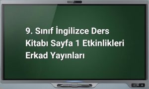 9. Sınıf İngilizce başlangıç etkinlikleri