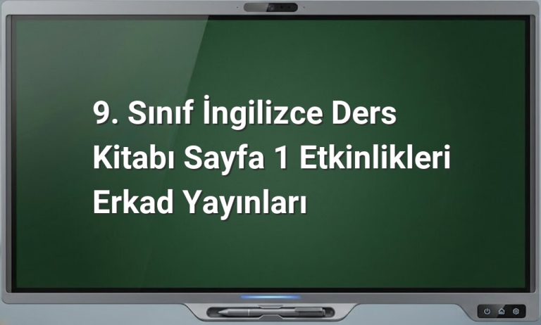 9. Sınıf İngilizce başlangıç etkinlikleri