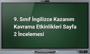 9. Sınıf İngilizce etkinlikleri