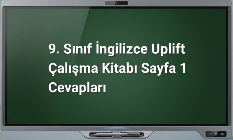 9. Sınıf İngilizce Uplift Sayfa 1