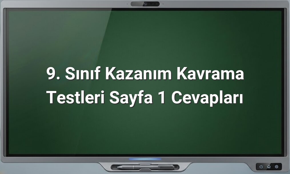 9. Sınıf Türkçe Kazanım Kavrama Testleri