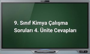 9. sınıf kimya çalışma soruları