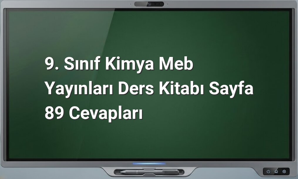 9. Sınıf Kimya Periyodik Sistem Cevapları