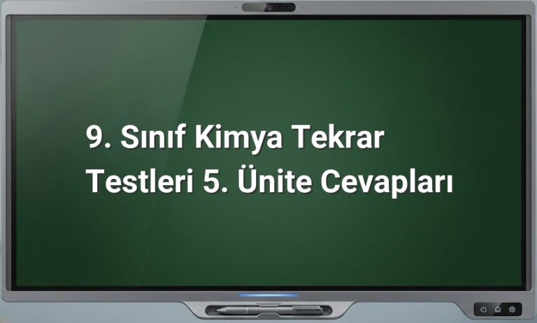 9. sınıf kimya testleri