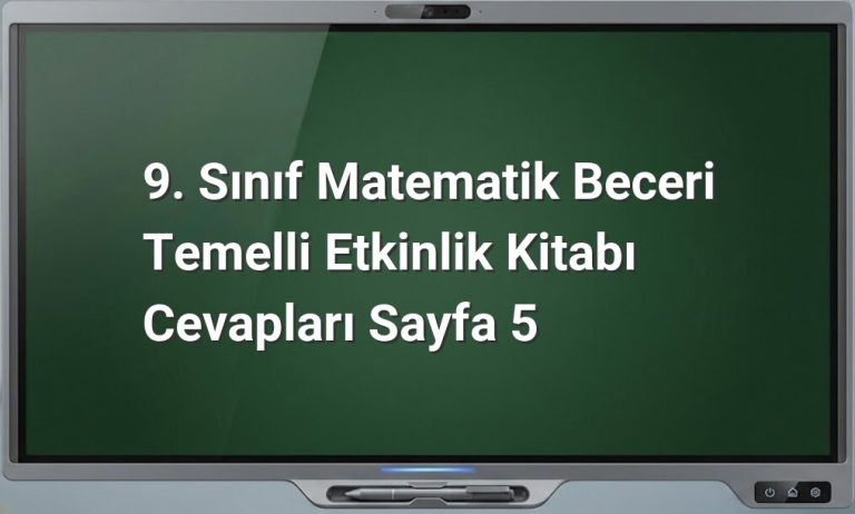 9. Sınıf Matematik Beceri Temelli Etkinlik Kitabı