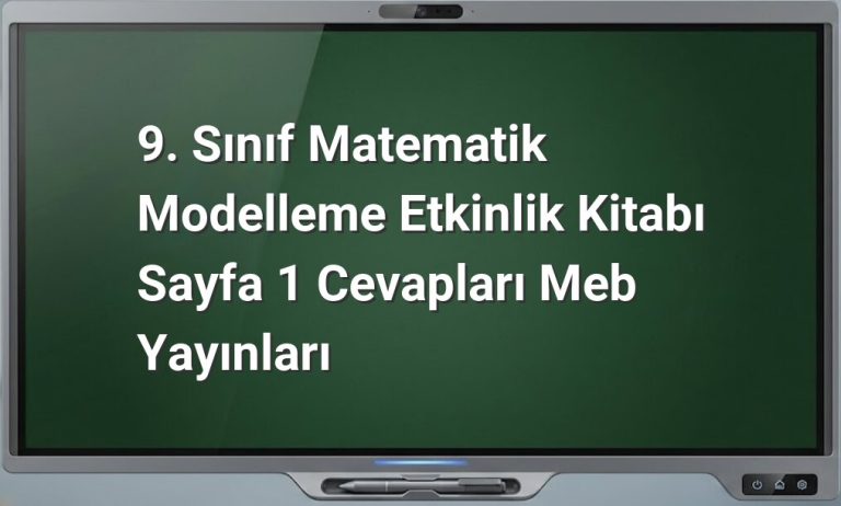 9. Sınıf Matematik Modelleme