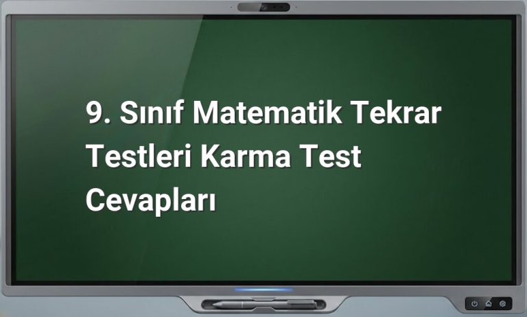 9. sınıf matematik tekrar testleri