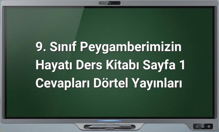 Peygamberimizin Hayatı 9. Sınıf