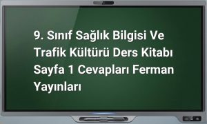 9. Sınıf Sağlık Bilgisi ve Trafik Kültürü