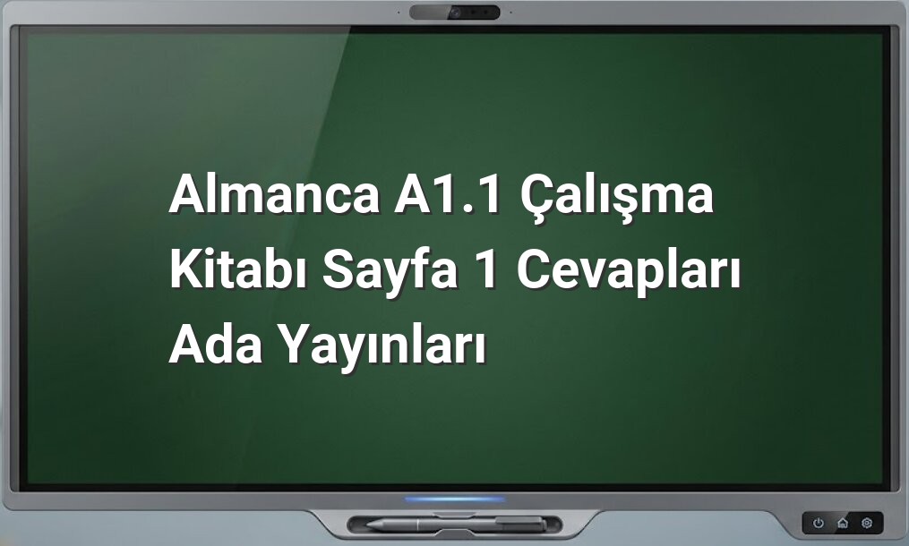 Almanca A1.1 Sayfa 1 Cevapları