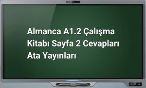 Almanca A1.2 çalışma kitabı cevapları