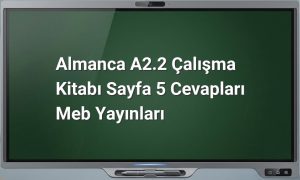 Almanca A2.2 çalışma kitabı cevapları
