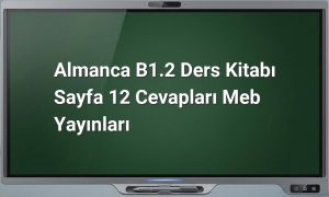 Almanca B1.2 Sayfa 12 Cevapları