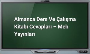 Almanca ders kitabı cevapları