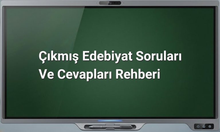 Çıkmış Edebiyat Soruları