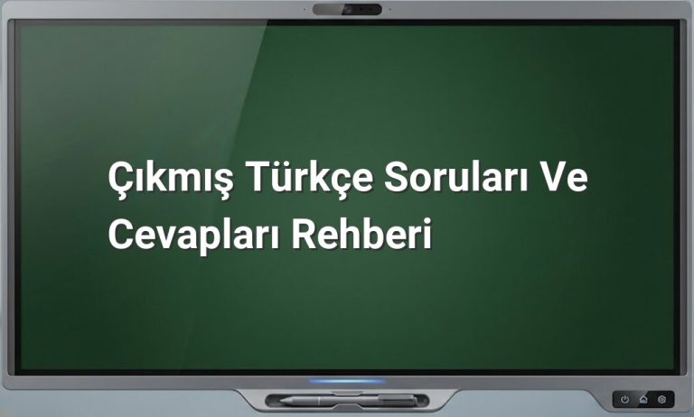 Türkçe çıkmış sorular