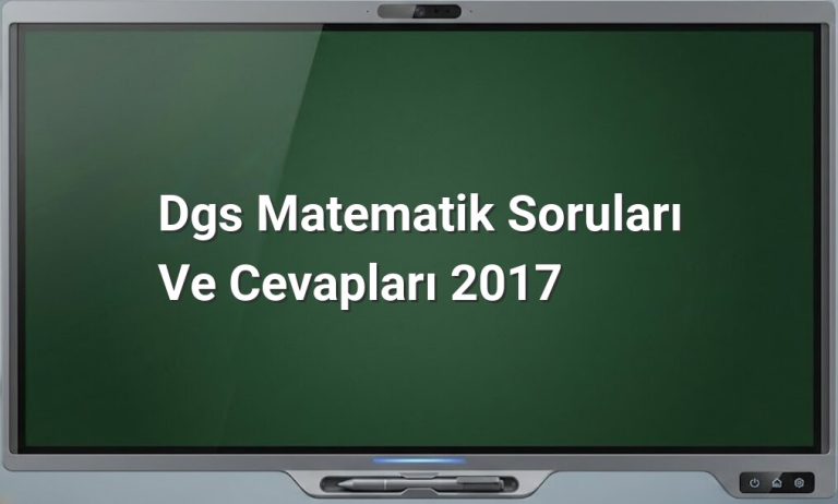DGS matematik soruları 2017