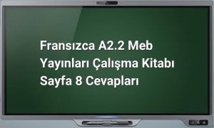 Fransızca A2.2 çalışma kitabı cevapları