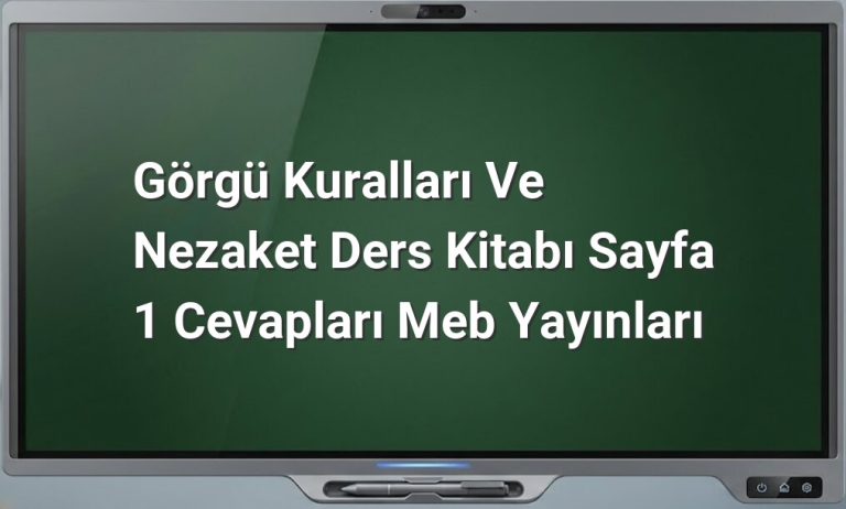 Görgü Kuralları ve Nezaket