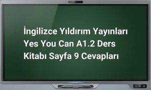 İngilizce Yes You Can A1.2 Sayfa 9 Cevapları