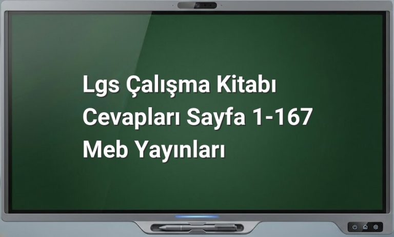 LGS çalışma kitabı cevapları