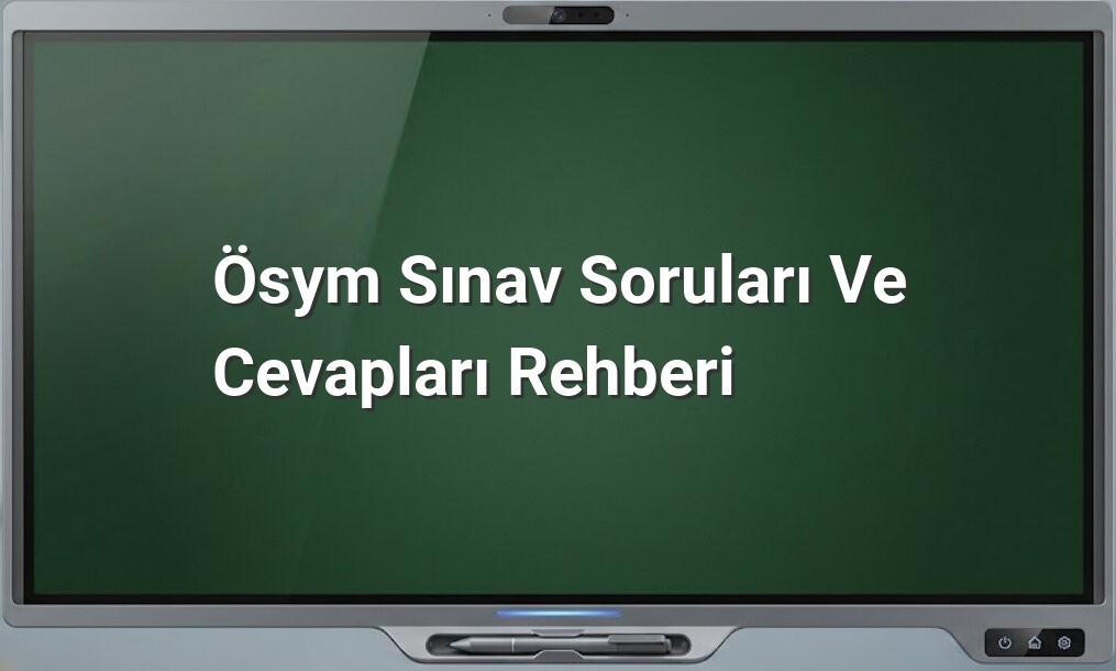 ÖSYM sınav soruları