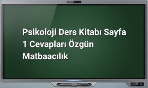 Psikoloji dersi temel kavramları