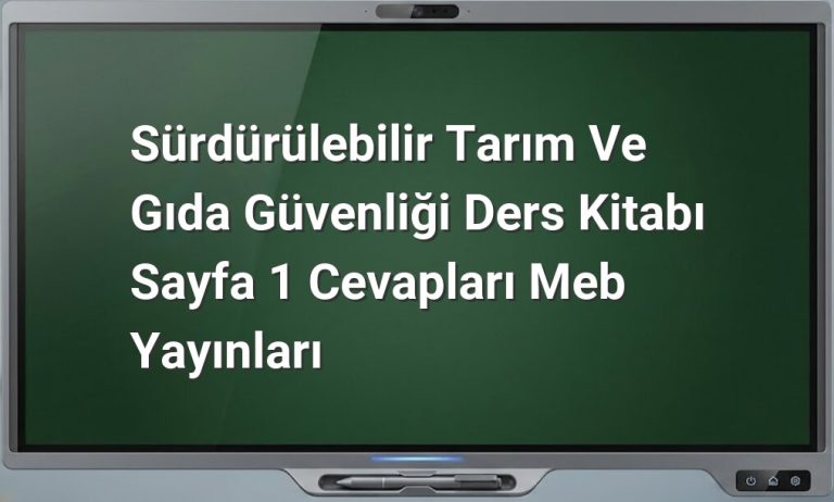 sürdürülebilir tarım gıda güvenliği