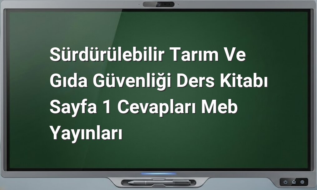 sürdürülebilir tarım gıda güvenliği