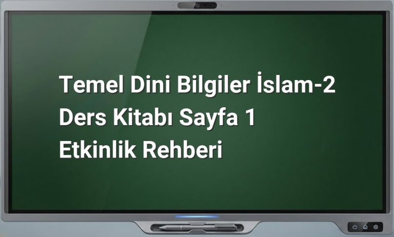Temel Dini Bilgiler İslam-2 Sayfa 1