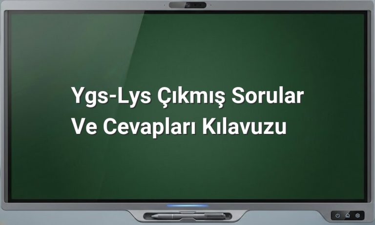 YGS LYS çıkmış sorular
